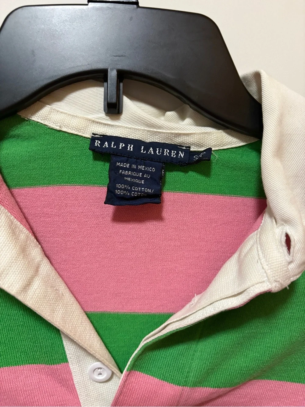 Vintage Ralph Lauren Rugby Polo with White Collar